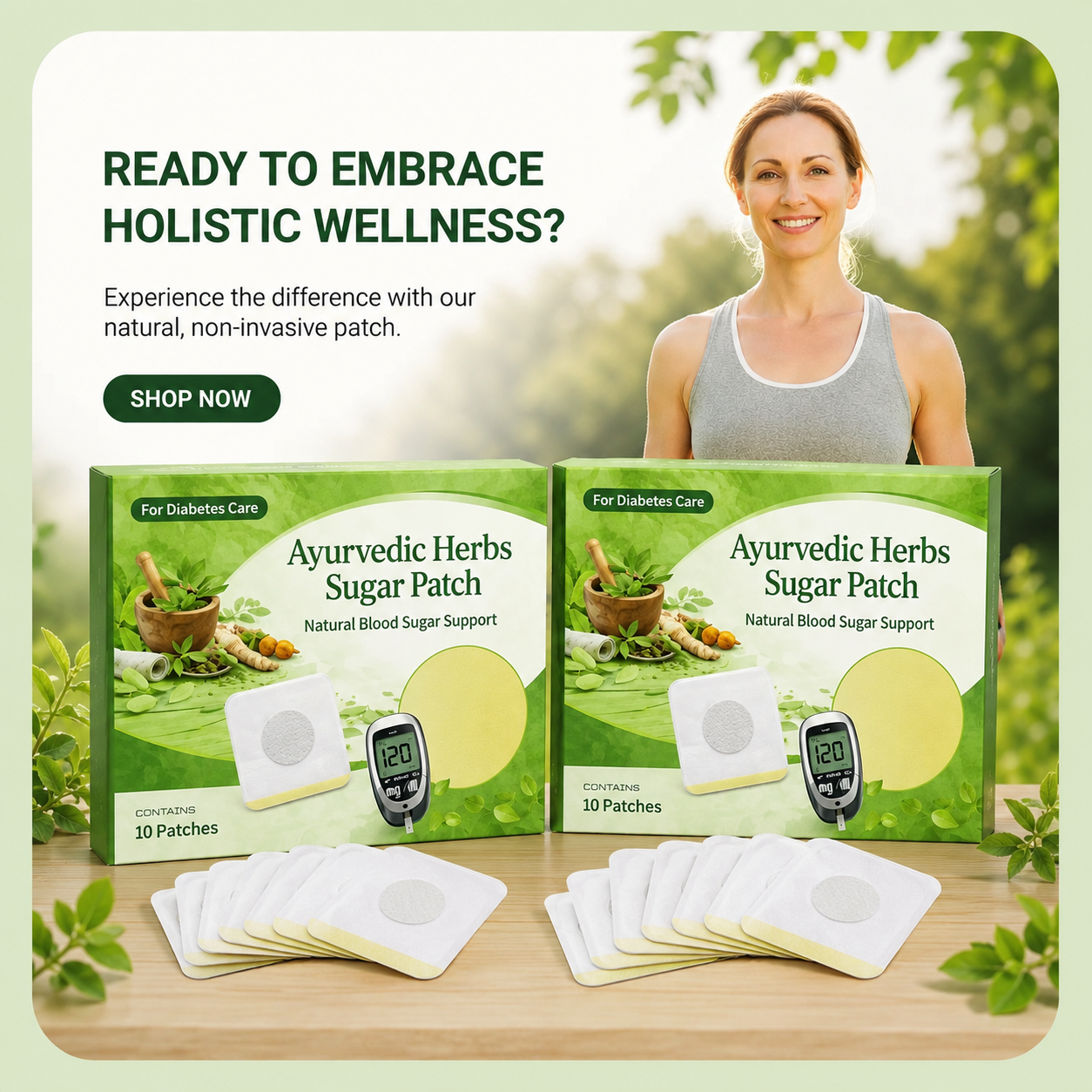 Ayurvedic Herbs Sugar Patch pack of 20 – herbal transdermal wellness patch