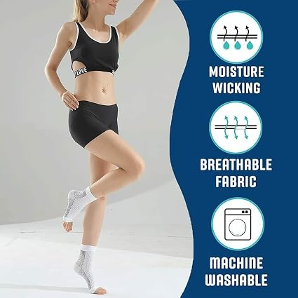 Breathable neuropathy socks with arch support