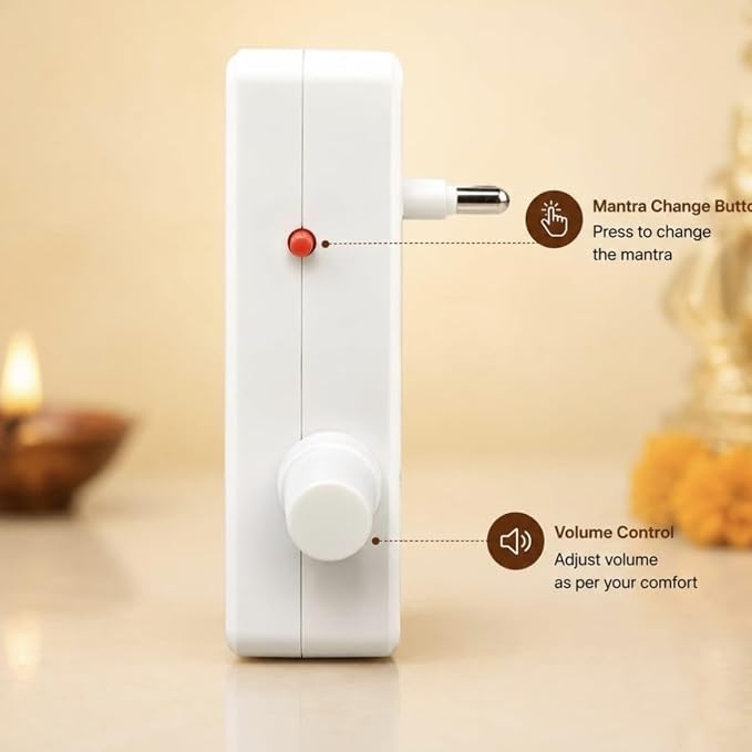 Plug-in mantra device for home and puja