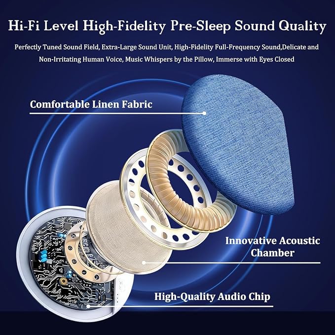 Ultra-thin under-pillow Bluetooth speaker