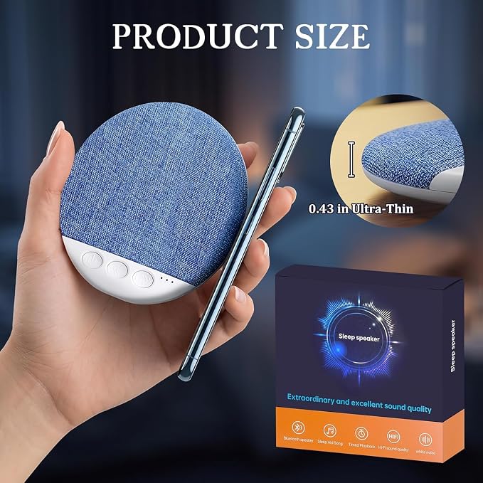 Rechargeable wireless pillow speaker