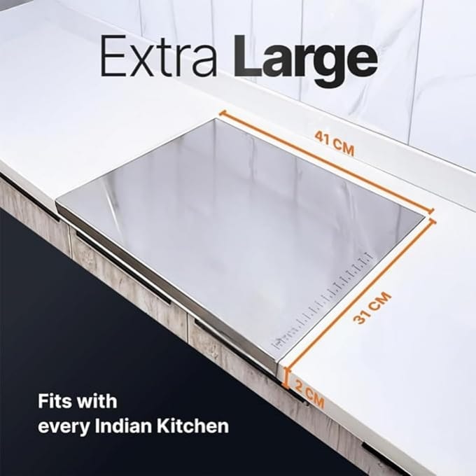 stainless steel over sink cutting board